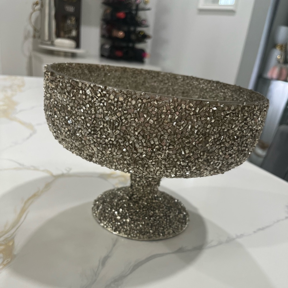 Elegant Silver Decorative Bowl